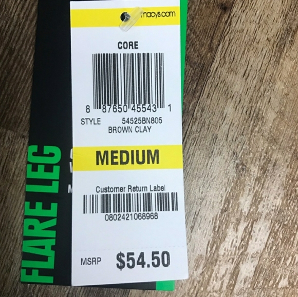 NWT Style & Co. Flare Leg Mid Rise Comfort Waist Pants brown clay M - Picture 5 of 7